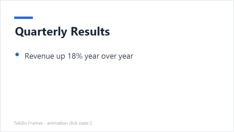 Same slide at animation click state 2 — first bullet revealed